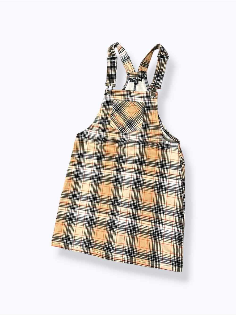 Jolie & Joy Plaid Skirtall Overall